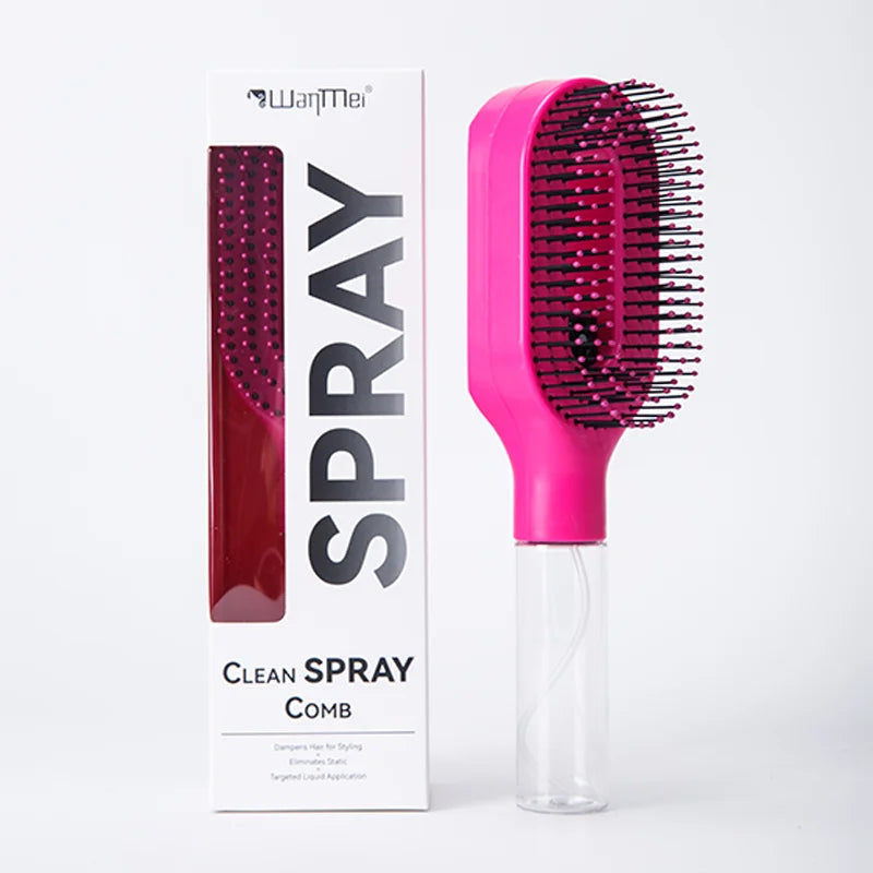 2in1 Sprayer Comb Detangling Scalp Massage Hairbrush with Spray Bottle