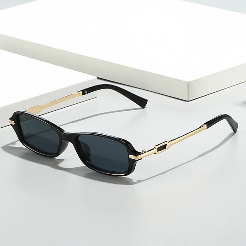 Retro Small Rectangle Women Men Sunglasses Shades UV400