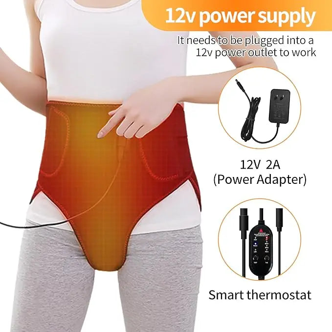 Menstrual Heating Pad Abdomen Wrap – Electric Waist Wrap with Heat & Vibration for Period Comfort
