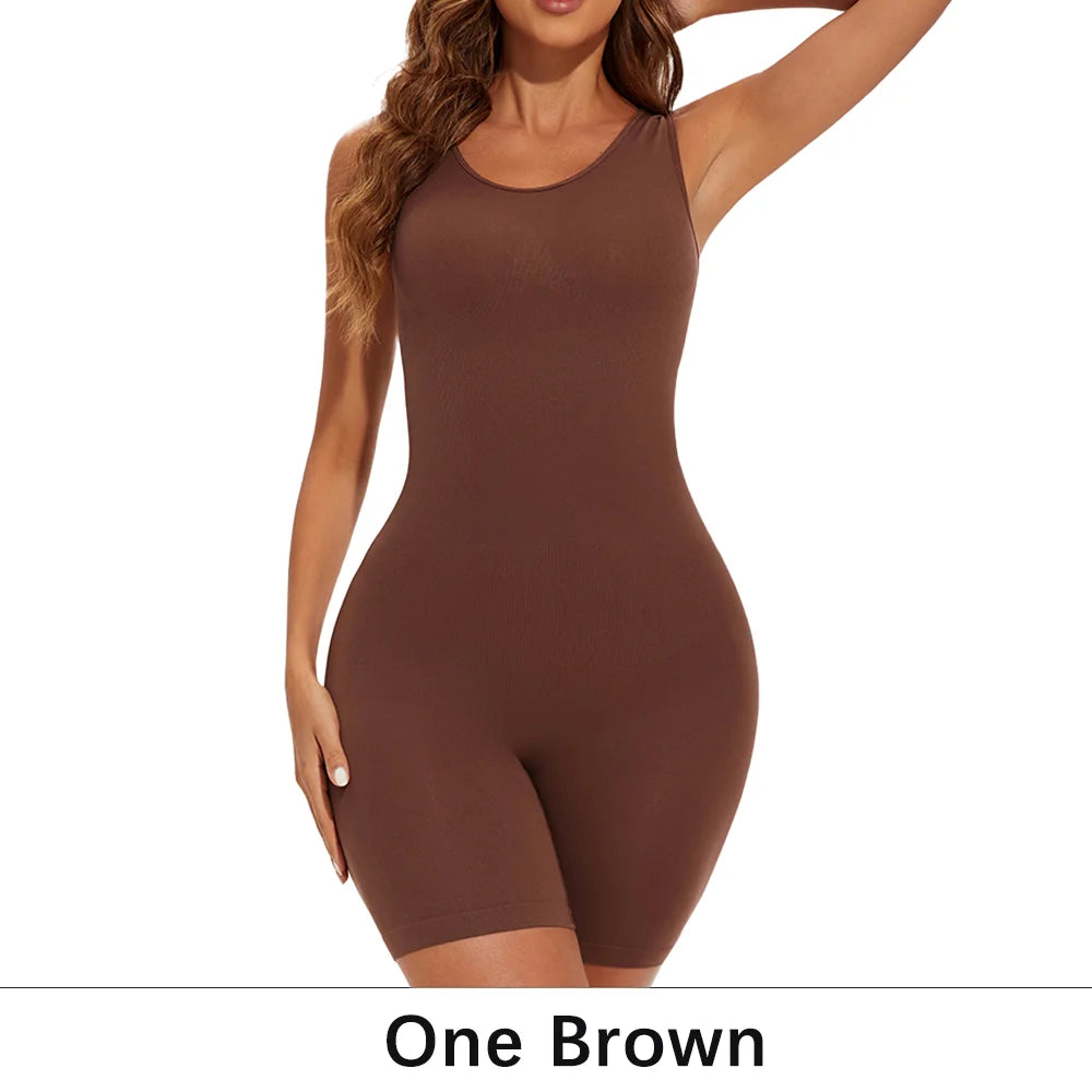 Women’s Seamless Full Body Shapewear Bodysuit Tummy Control Thigh Slimming Body Shaper