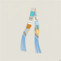 Women's Satin Silk Feel Twilly Fringe Scarf – Tassel Print Scarf Ribbon, Bag Handle Wrap & Neck Scarf