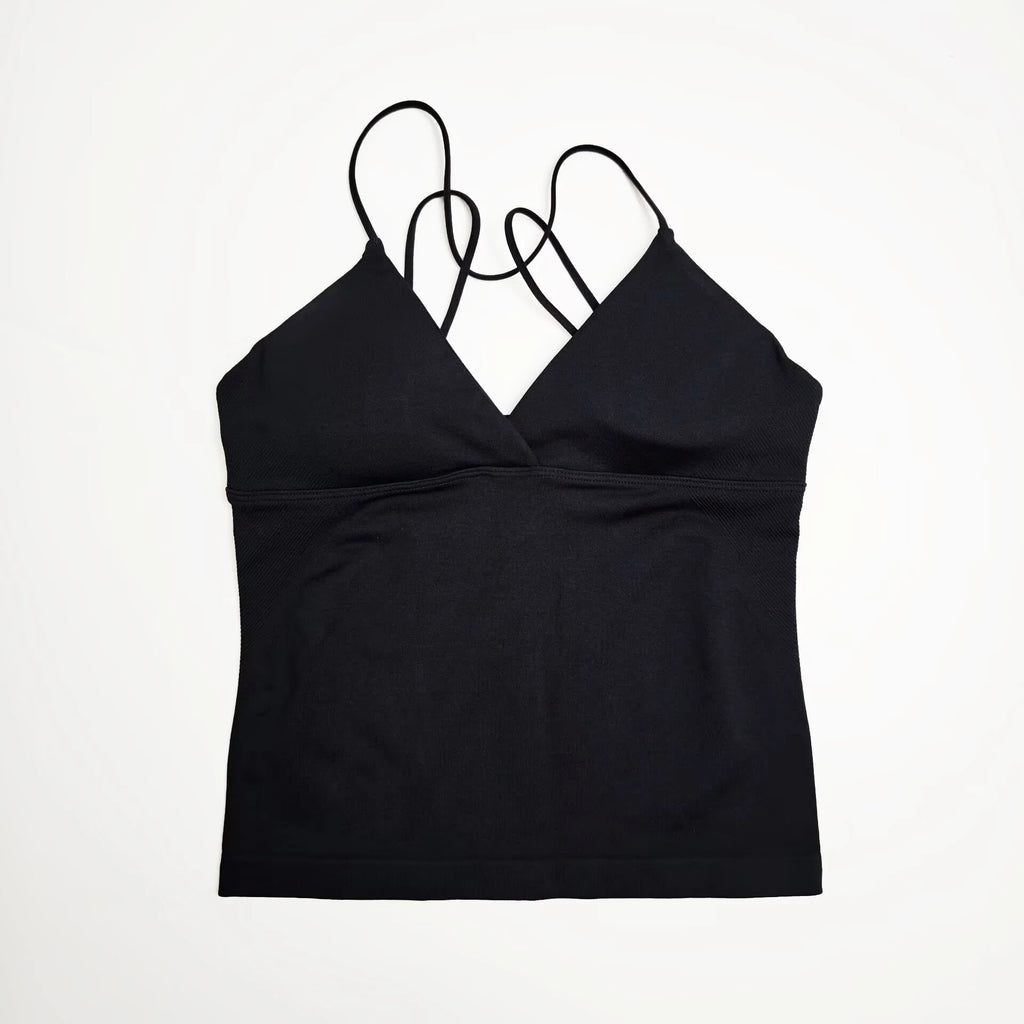 Women’s Twist Yoga Gym Casual Tank Top Quick Dry Strappy Gym Workout Camisole Vest