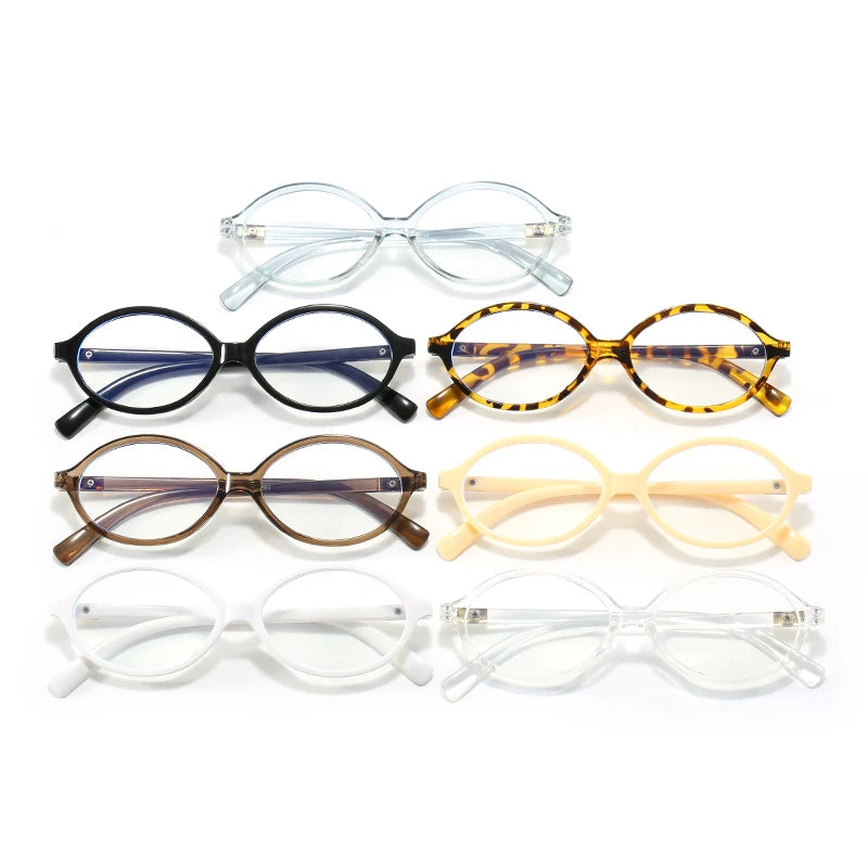 3pcs Fashion Small Oval Clear Lens Glasses Frames Women Anti Blue Light Glasses Frame Computer Optical Lenses Eyeglasses