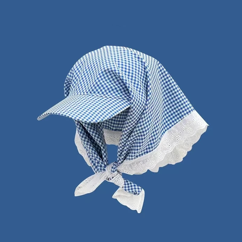 Women’s Big Brim Sun Hat Headscarf Baseball Cap Summer Sunshade Hat
