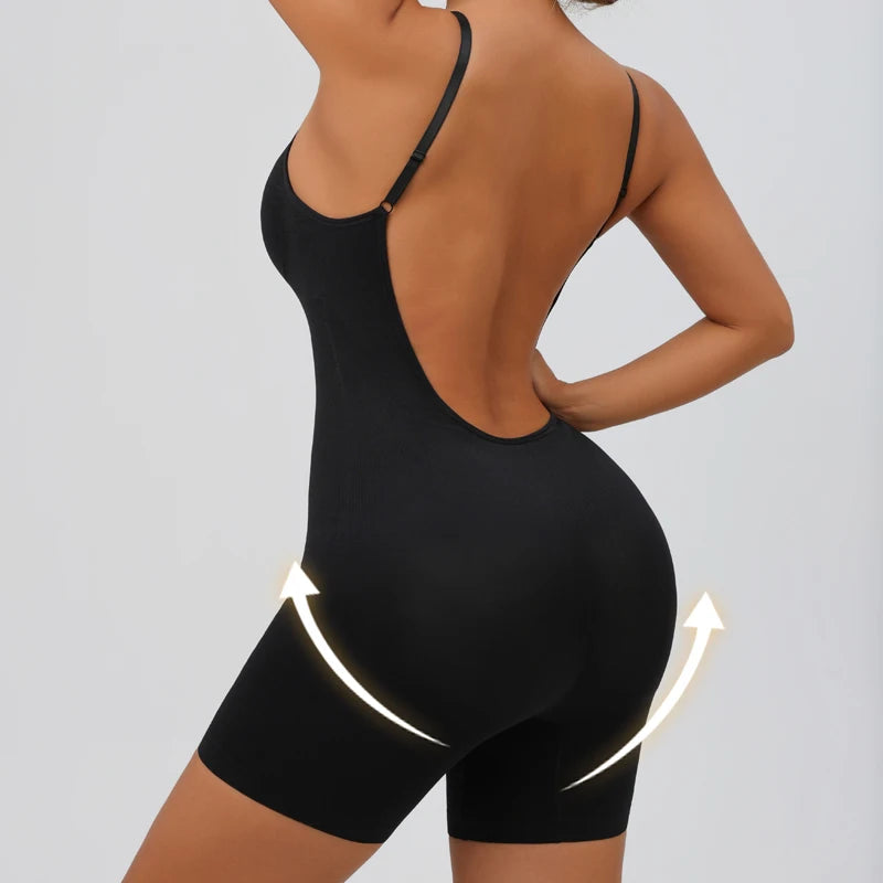 Women’s Seamless Low Back Shapewear Bodysuit Tummy Control Butt Lifting Body Shaper
