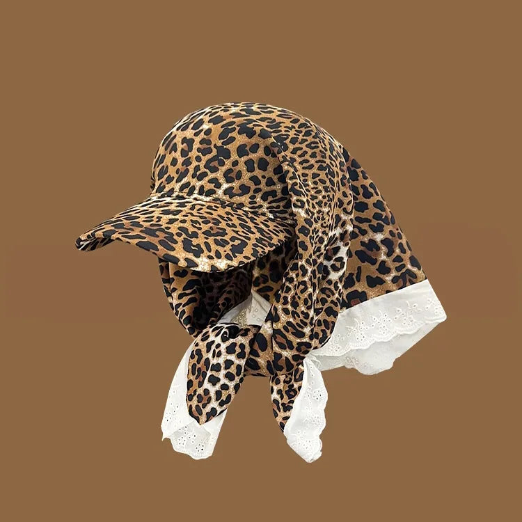 Women’s Big Brim Sun Hat Headscarf Baseball Cap Summer Sunshade Hat