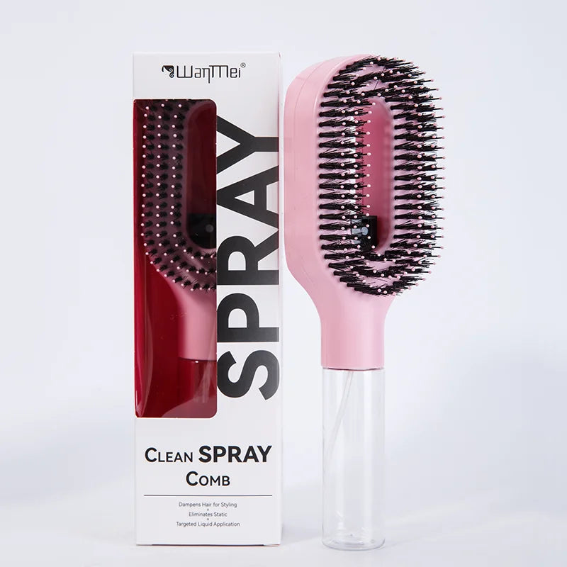 2in1 Sprayer Comb Detangling Scalp Massage Hairbrush with Spray Bottle