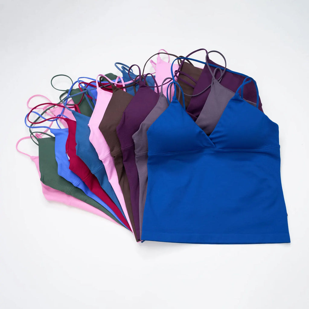 Women’s Twist Yoga Gym Casual Tank Top Quick Dry Strappy Gym Workout Camisole Vest