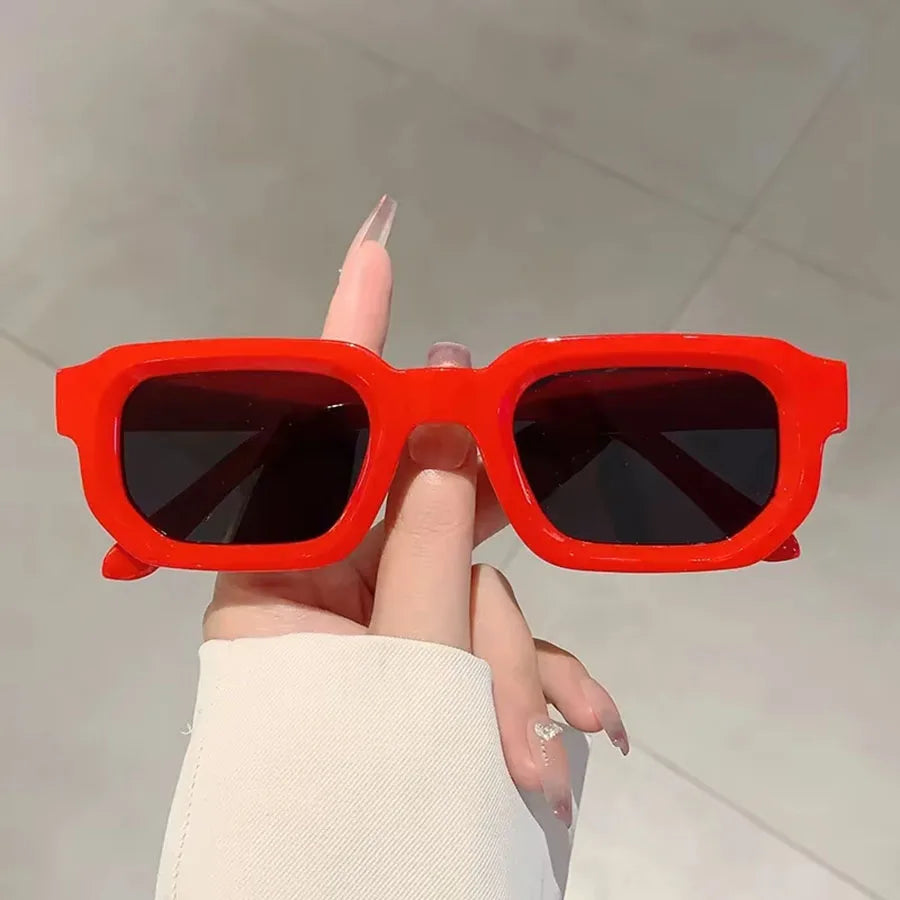6PCS Vintage Rectangle Sunglasses Retro UV400 Fashion Eyewear Set for Women & Men