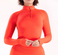 Women’s Seamless Half Zip Workout Jacket Long Sleeve Yoga Running Fitness Top