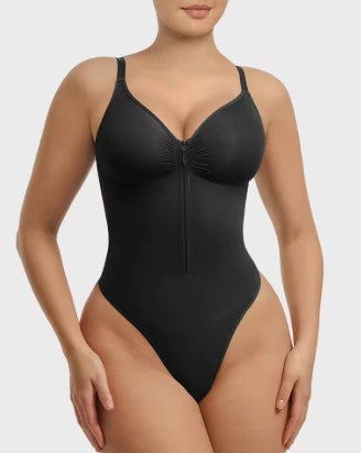 Full Body Shaper Thong Bodysuit for Women – Seamless Tummy Control & Butt Lifting Invisible Shapewear