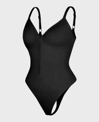 Full Body Shaper Thong Bodysuit for Women – Seamless Tummy Control & Butt Lifting Invisible Shapewear