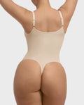 Full Body Shaper Thong Bodysuit for Women – Seamless Tummy Control & Butt Lifting Invisible Shapewear
