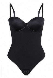 Women’s Seamless Lace-Up Shapewear Bodysuit – Tummy Control Thong Full Body Shaper