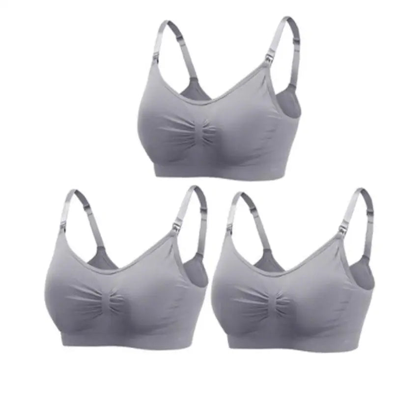 3Pcs Maternity Nursing Bras Wirefree Breathable Breastfeeding Bras for Pregnant & Nursing Women