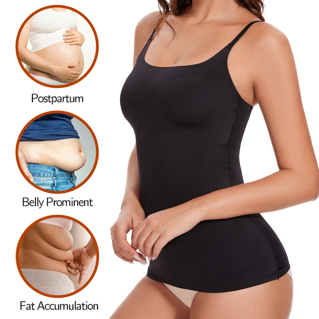 Women’s Shapewear Tank Top Tummy Control Seamless Slimming Cami Vest