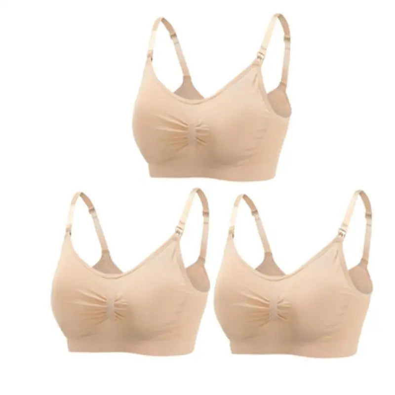 3Pcs Maternity Nursing Bras Wirefree Breathable Breastfeeding Bras for Pregnant & Nursing Women