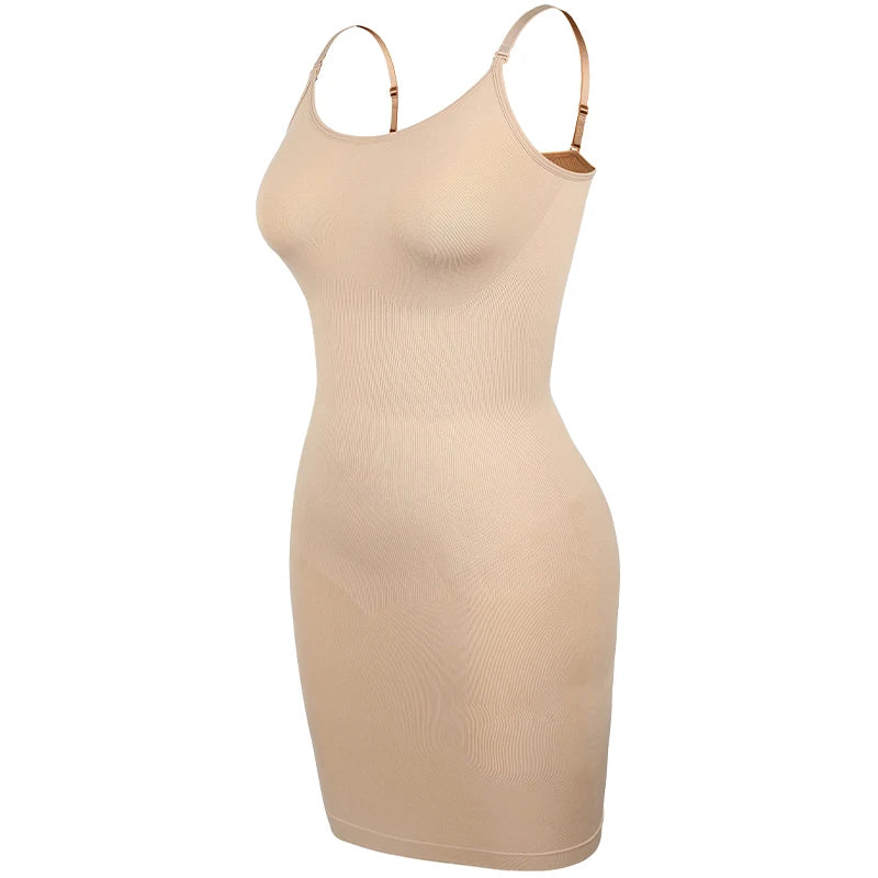 Women’s Seamless Full Slip Shapewear Dress Tummy Control Body Shaper Cami Slip