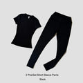 Seamless Yoga Set Women 2 Piece Workout Outfit Leggings High Waisted Gym Set Activewear Crop Top Fitness Clothes