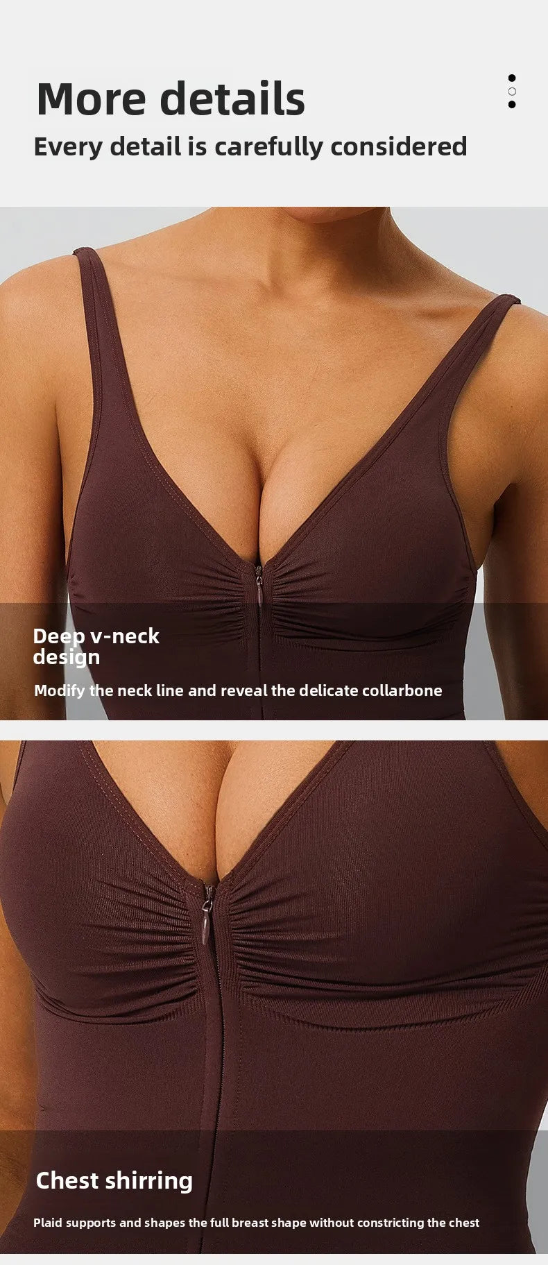Seamless Shapewear Bodysuit – Tummy Control Compression One-Piece with Zipper & Adjustable Straps