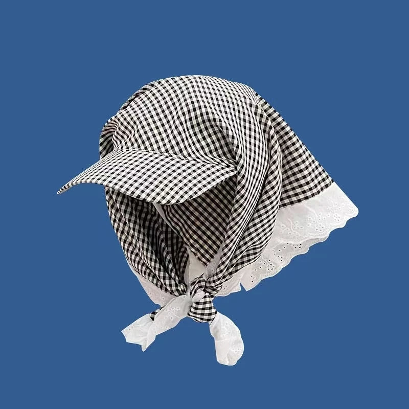 Women’s Big Brim Sun Hat Headscarf Baseball Cap Summer Sunshade Hat