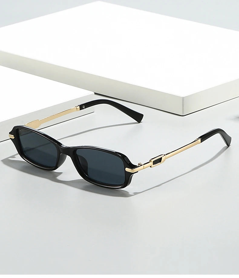 Retro Small Rectangle Women Men Sunglasses Shades UV400