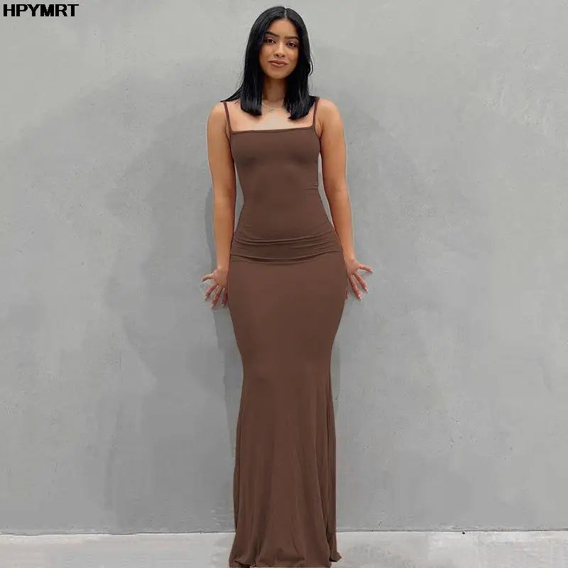 Women’s Bodycon Maxi Dress Loungewear– Sleeveless Backless Long Dress