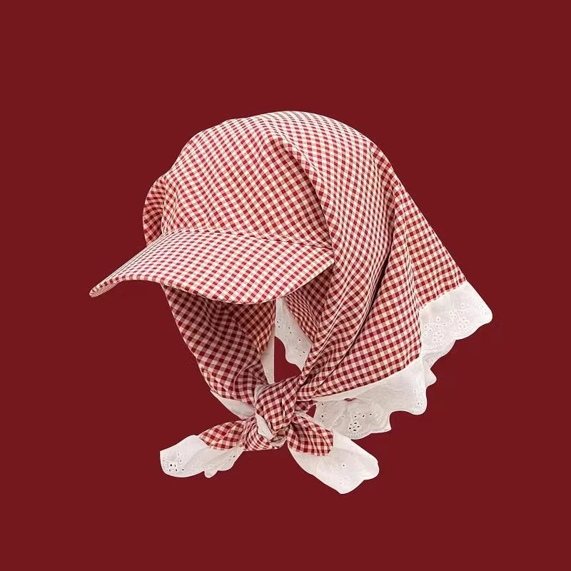 Women’s Big Brim Sun Hat Headscarf Baseball Cap Summer Sunshade Hat