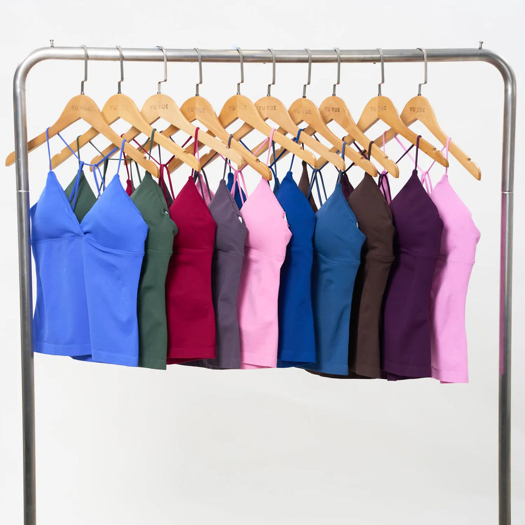 Women’s Twist Yoga Gym Casual Tank Top Quick Dry Strappy Gym Workout Camisole Vest