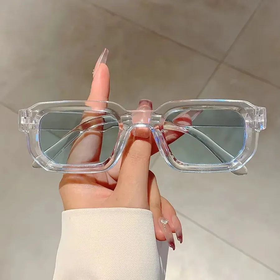 6PCS Vintage Rectangle Sunglasses Retro UV400 Fashion Eyewear Set for Women & Men