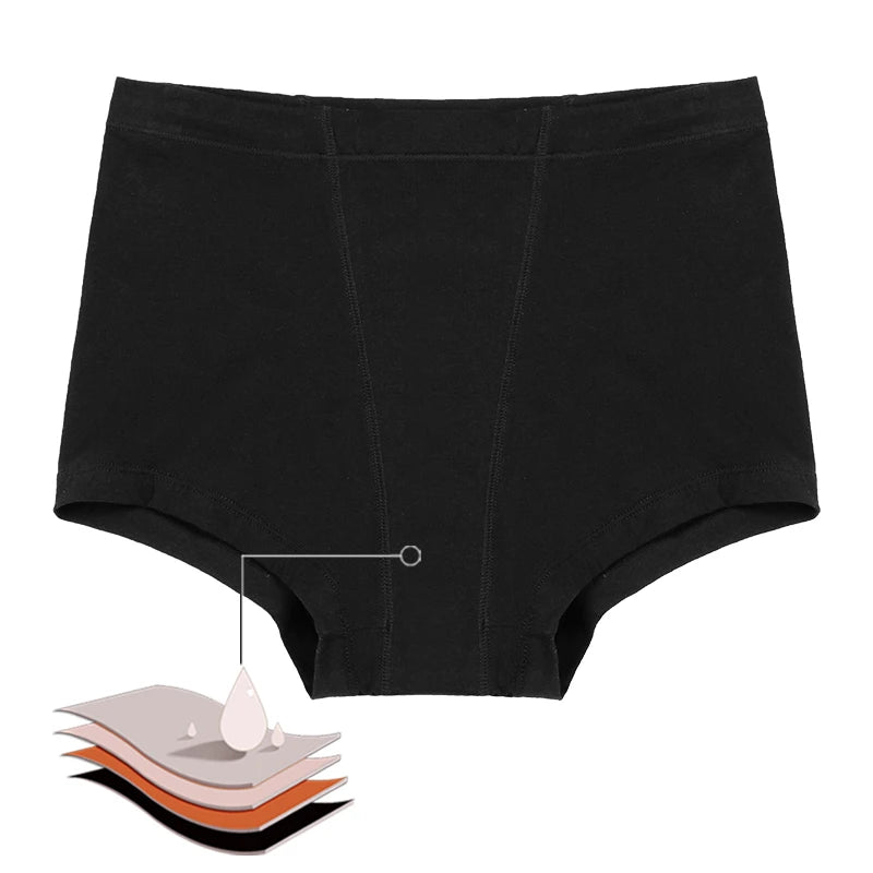 Menstrual Panties Woman Very Abundant Flow Menstrual Boxer Shorts High Waist Period Panties Cotton Menstruation Underwear Cycle