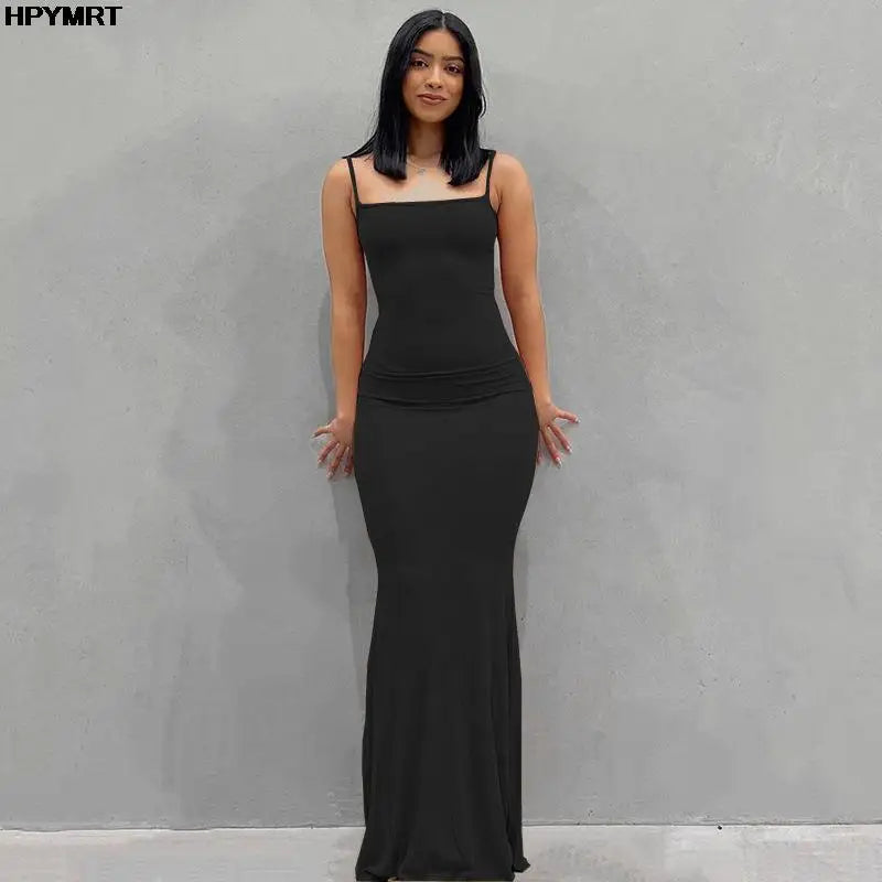 Women’s Bodycon Maxi Dress Loungewear– Sleeveless Backless Long Dress