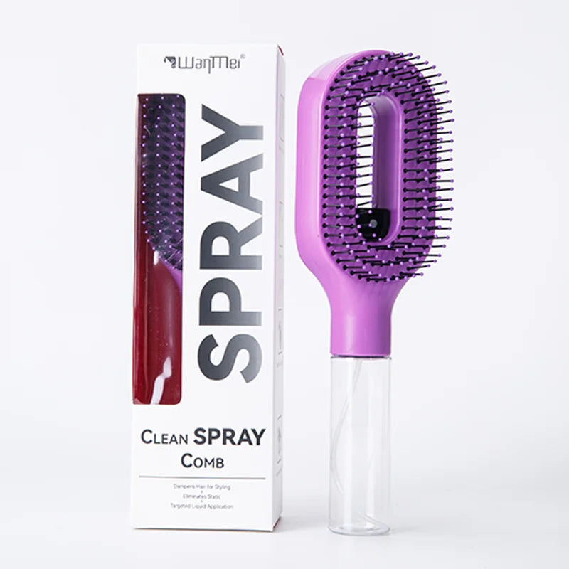2in1 Sprayer Comb Detangling Scalp Massage Hairbrush with Spray Bottle