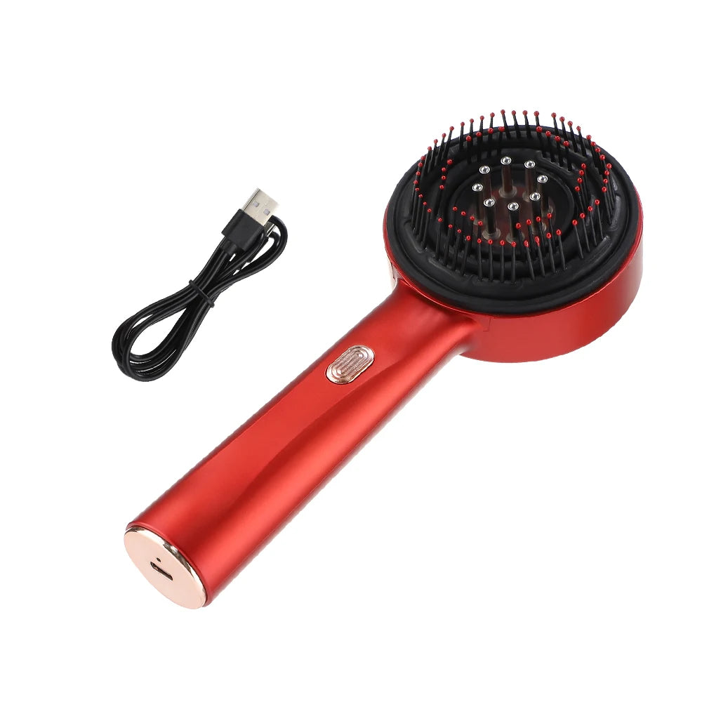Red Light Scalp Massager Comb – Electric Scalp Care Device with Oil Applicator & Massage Function