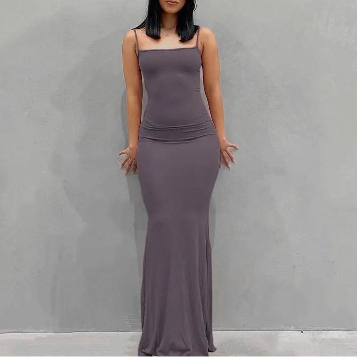 Women’s Bodycon Maxi Dress Loungewear– Sleeveless Backless Long Dress