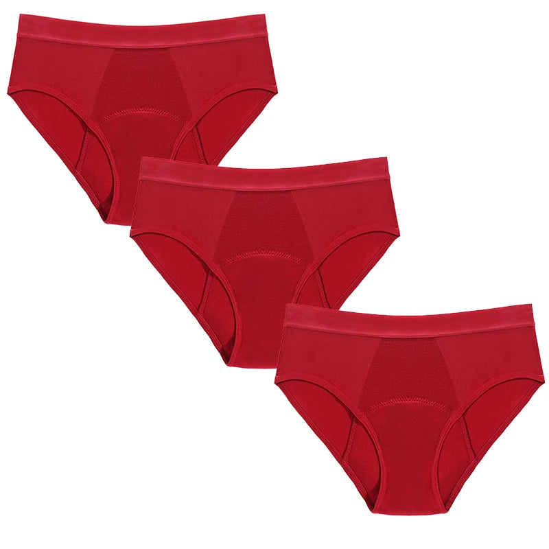 4Layer Bamboo Sexy Leakproof Menstrual Panties New Breathable Fast Absorbent Underwear Women Menstrual Briefs plus size lingerie