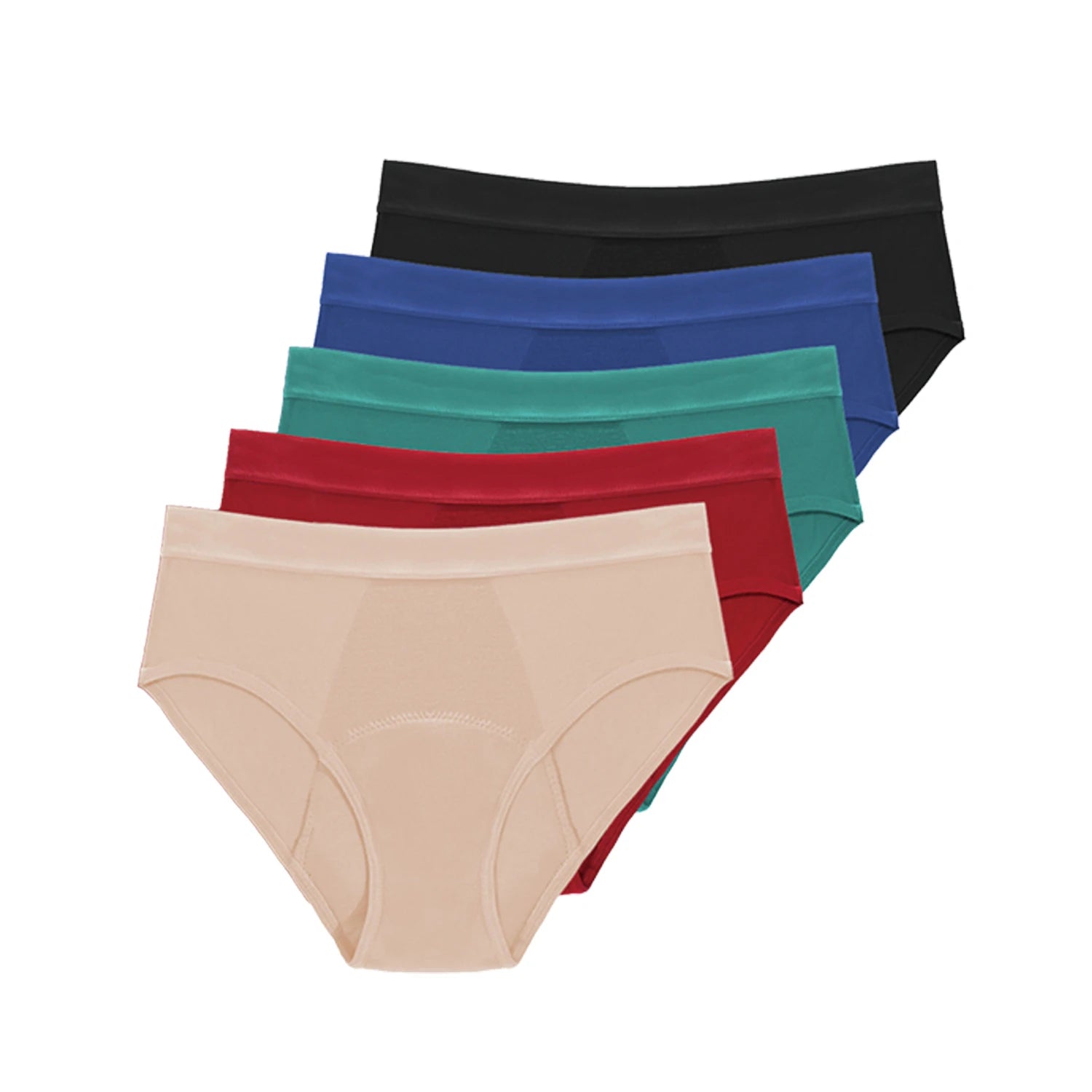 Bamboo Fiber Menstrual Panties Heavy Absorption Leakproof 4-Layer Women Maternity & Postpartum Undies Period Briefs With Bags